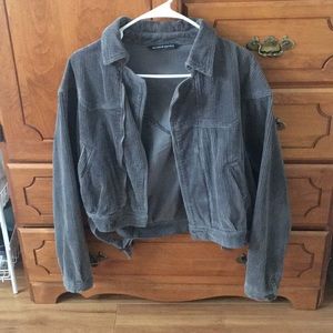 Brandy Melville Gray Corduroy Jacket